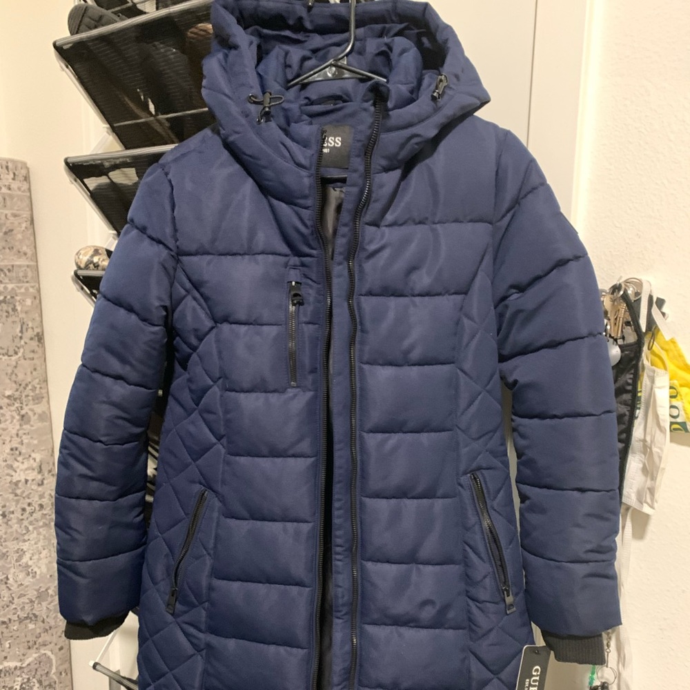 Guess Women’s S winter Navey coat fitted